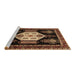 Sideview of Machine Washable Persian Brown Traditional Rug, wshtr1544brn