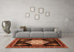 Machine Washable Persian Orange Traditional Area Rugs in a Living Room, wshtr1544org