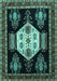 Machine Washable Persian Turquoise Traditional Area Rugs, wshtr1544turq