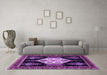 Machine Washable Persian Purple Traditional Area Rugs in a Living Room, wshtr1544pur