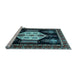 Sideview of Machine Washable Persian Light Blue Traditional Rug, wshtr1544lblu