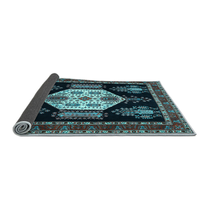 Sideview of Persian Light Blue Traditional Rug, tr1544lblu