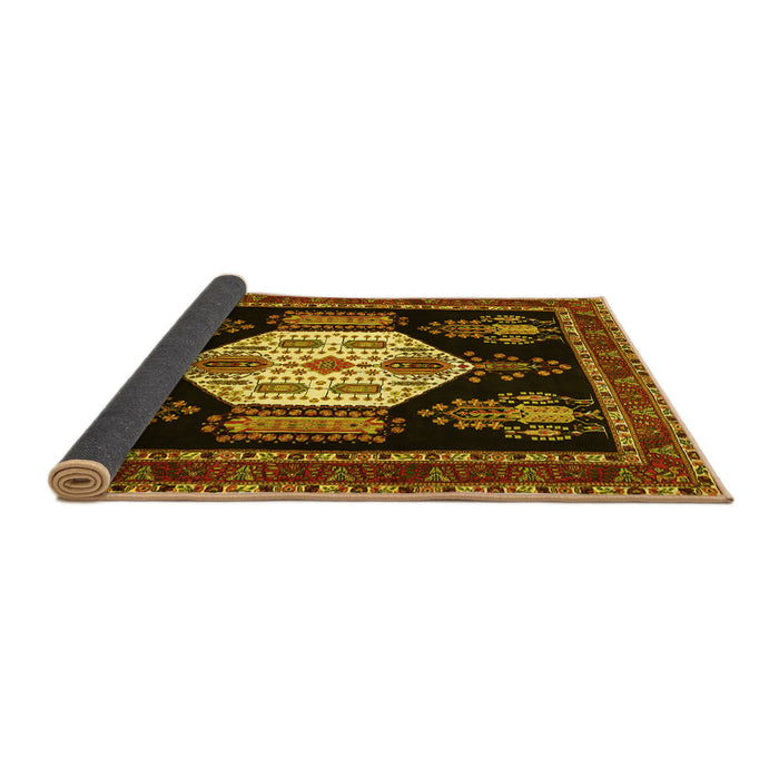 Sideview of Persian Yellow Traditional Rug, tr1544yw