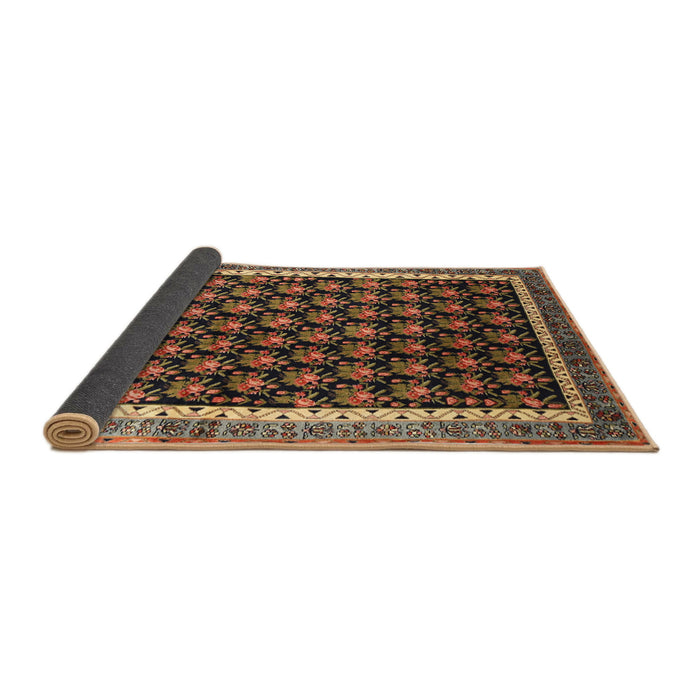 Sideview of Traditional Bronze Brown Persian Rug, tr1545