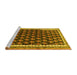 Sideview of Machine Washable Persian Yellow Traditional Rug, wshtr1545yw