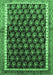 Machine Washable Persian Emerald Green Traditional Area Rugs, wshtr1545emgrn