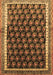 Machine Washable Persian Brown Traditional Rug, wshtr1545brn