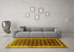 Machine Washable Persian Yellow Traditional Rug in a Living Room, wshtr1545yw