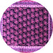 Round Machine Washable Persian Purple Traditional Area Rugs, wshtr1545pur