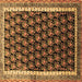 Square Persian Brown Traditional Rug, tr1545brn