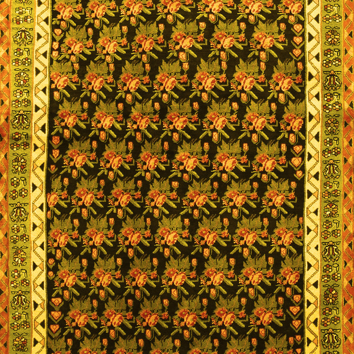Machine Washable Persian Yellow Traditional Rug, wshtr1545yw