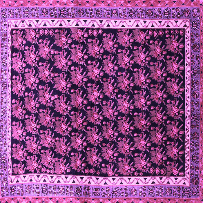 Square Persian Purple Traditional Rug, tr1545pur
