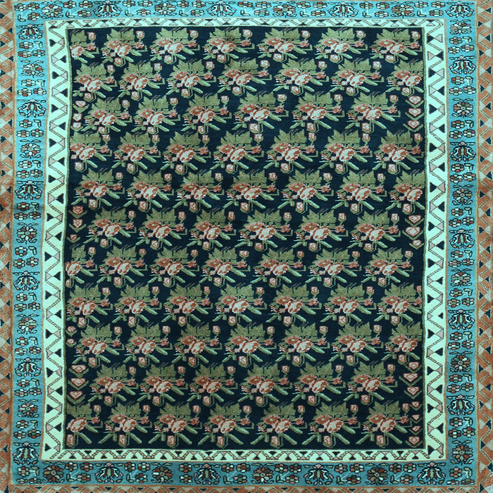 Square Persian Light Blue Traditional Rug, tr1545lblu