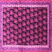 Square Machine Washable Persian Pink Traditional Rug, wshtr1545pnk