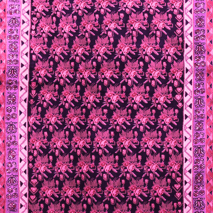 Machine Washable Persian Pink Traditional Rug, wshtr1545pnk