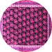 Round Machine Washable Persian Pink Traditional Rug, wshtr1545pnk