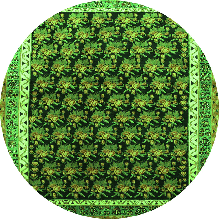 Machine Washable Persian Green Traditional Area Rugs, wshtr1545grn