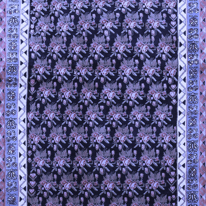 Machine Washable Persian Blue Traditional Rug, wshtr1545blu