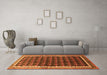 Machine Washable Persian Orange Traditional Area Rugs in a Living Room, wshtr1545org