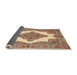 Sideview of Traditional Brown Gold Medallion Rug, tr1546