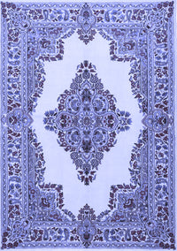 Medallion Blue Traditional Rug, tr1546blu