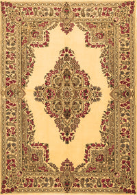 Medallion Brown Traditional Rug, tr1546brn