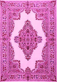 Medallion Pink Traditional Rug, tr1546pnk