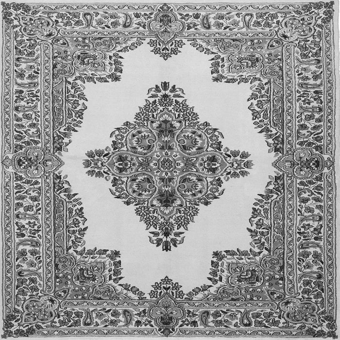Serging Thickness of Medallion Gray Traditional Rug, tr1546gry