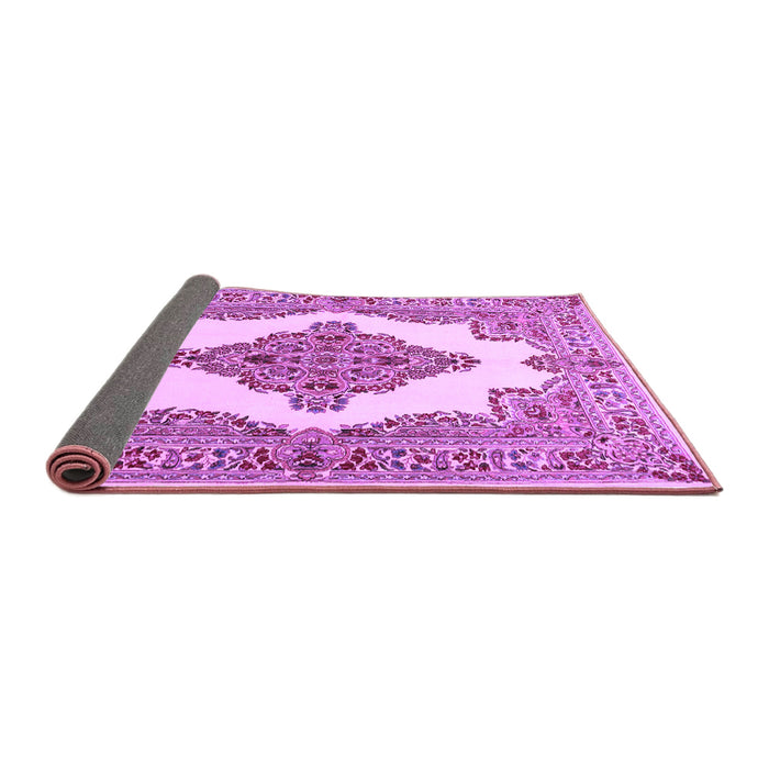 Sideview of Medallion Purple Traditional Rug, tr1546pur