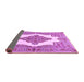 Sideview of Medallion Purple Traditional Rug, tr1546pur