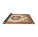 Sideview of Traditional Brown Gold Medallion Rug, tr1547