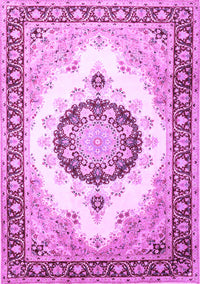 Medallion Purple Traditional Rug, tr1547pur