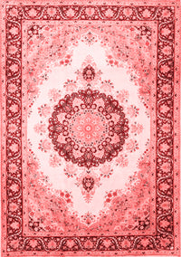 Medallion Red Traditional Rug, tr1547red