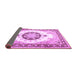 Sideview of Medallion Purple Traditional Rug, tr1547pur