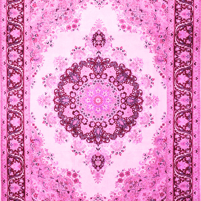 Medallion Pink Traditional Rug, tr1547pnk