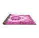 Sideview of Medallion Pink Traditional Rug, tr1547pnk