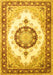 Medallion Yellow Traditional Rug, tr1547yw