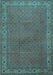 Machine Washable Persian Light Blue Traditional Rug, wshtr1548lblu