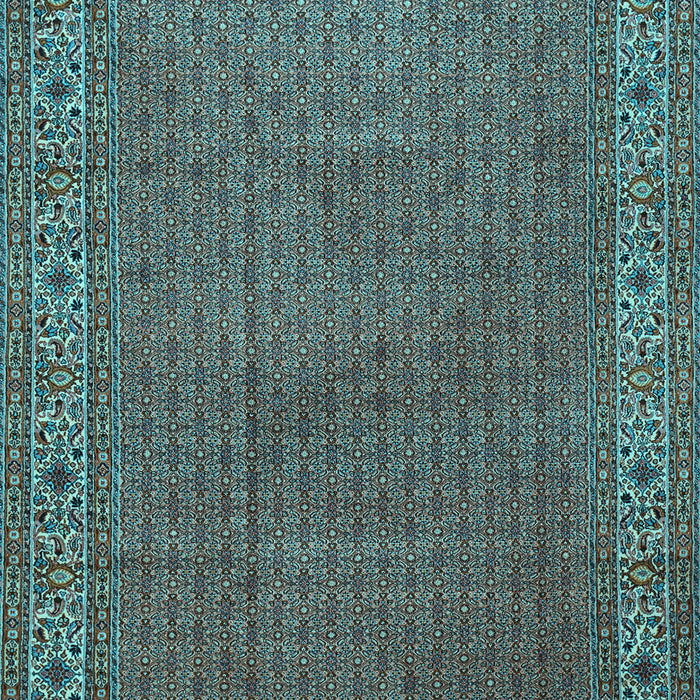 Machine Washable Persian Light Blue Traditional Rug, wshtr1548lblu