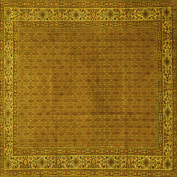 Square Persian Yellow Traditional Rug, tr1548yw