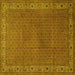 Square Persian Yellow Traditional Rug, tr1548yw