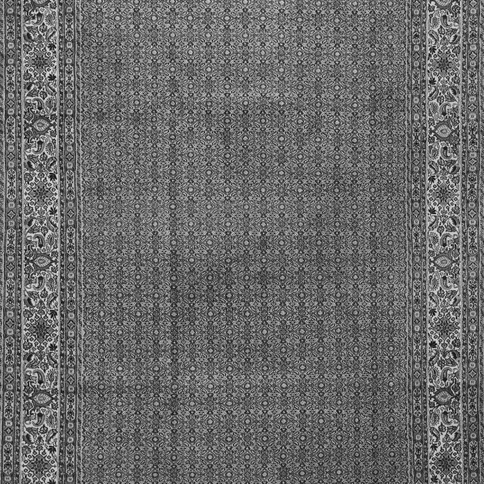 Serging Thickness of Machine Washable Persian Gray Traditional Rug, wshtr1548gry