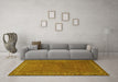 Machine Washable Persian Yellow Traditional Rug in a Living Room, wshtr1548yw