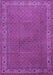 Machine Washable Persian Purple Traditional Area Rugs, wshtr1548pur