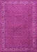 Machine Washable Persian Pink Traditional Rug, wshtr1548pnk