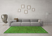 Machine Washable Persian Green Traditional Area Rugs in a Living Room,, wshtr1548grn