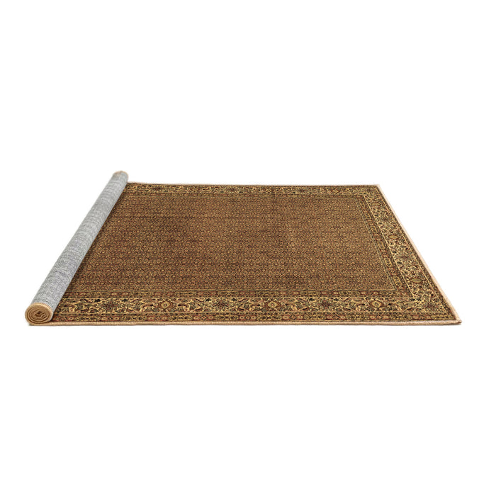 Sideview of Machine Washable Persian Brown Traditional Rug, wshtr1548brn