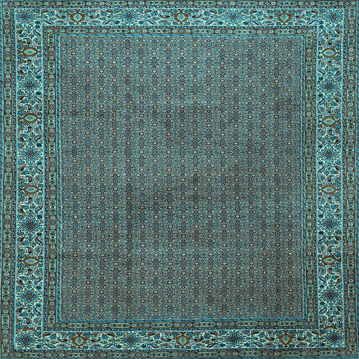 Square Machine Washable Persian Light Blue Traditional Rug, wshtr1548lblu