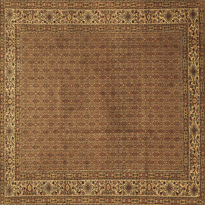 Square Machine Washable Persian Brown Traditional Rug, wshtr1548brn