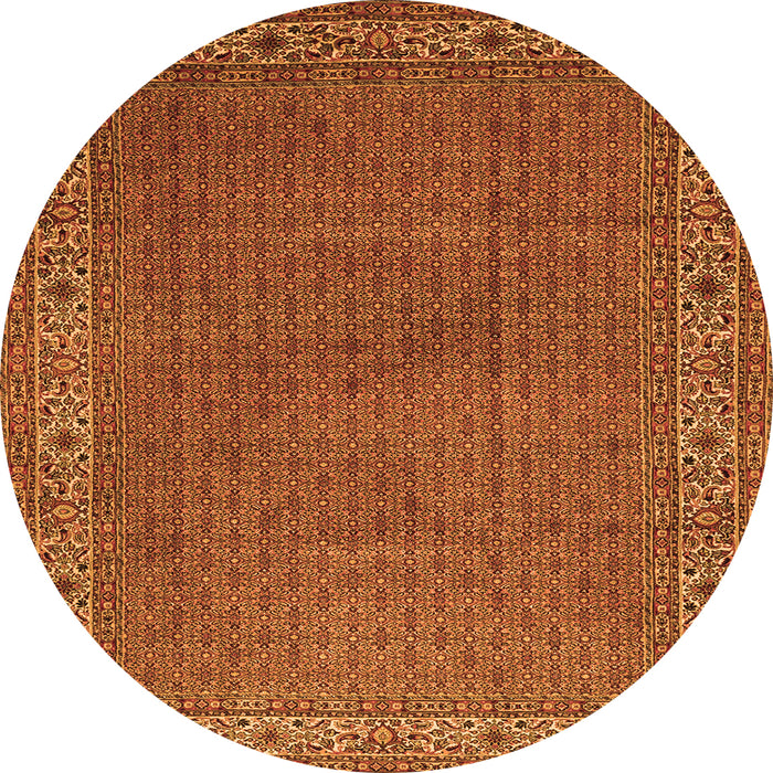 Square Persian Orange Traditional Rug, tr1548org